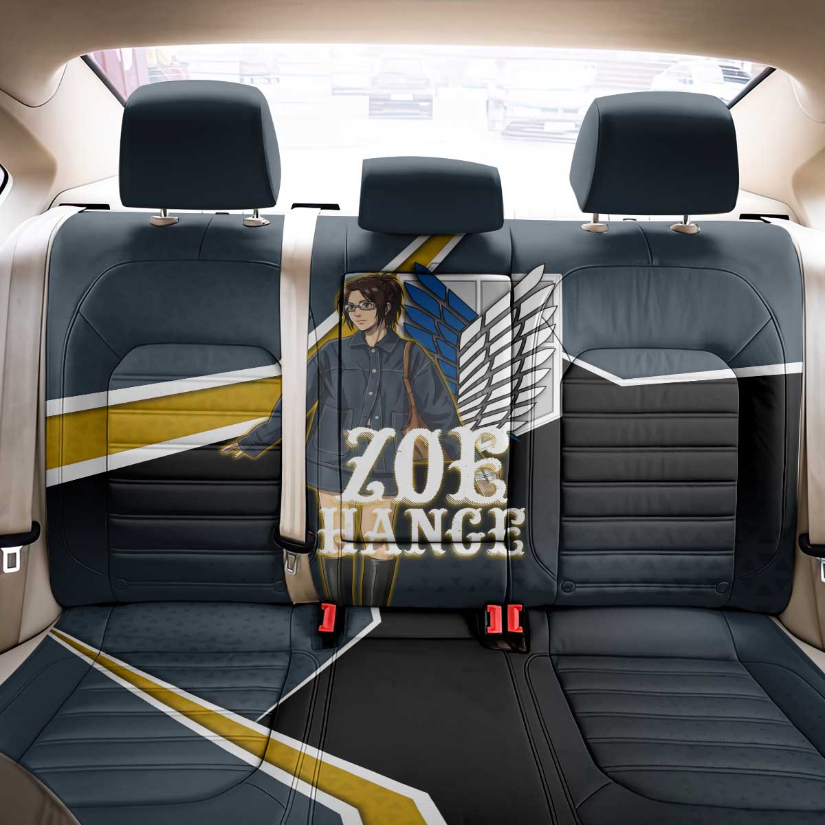 Zoe Hange Attack on Titan Back Car Seat Cover Anime Urban Chic Illustration