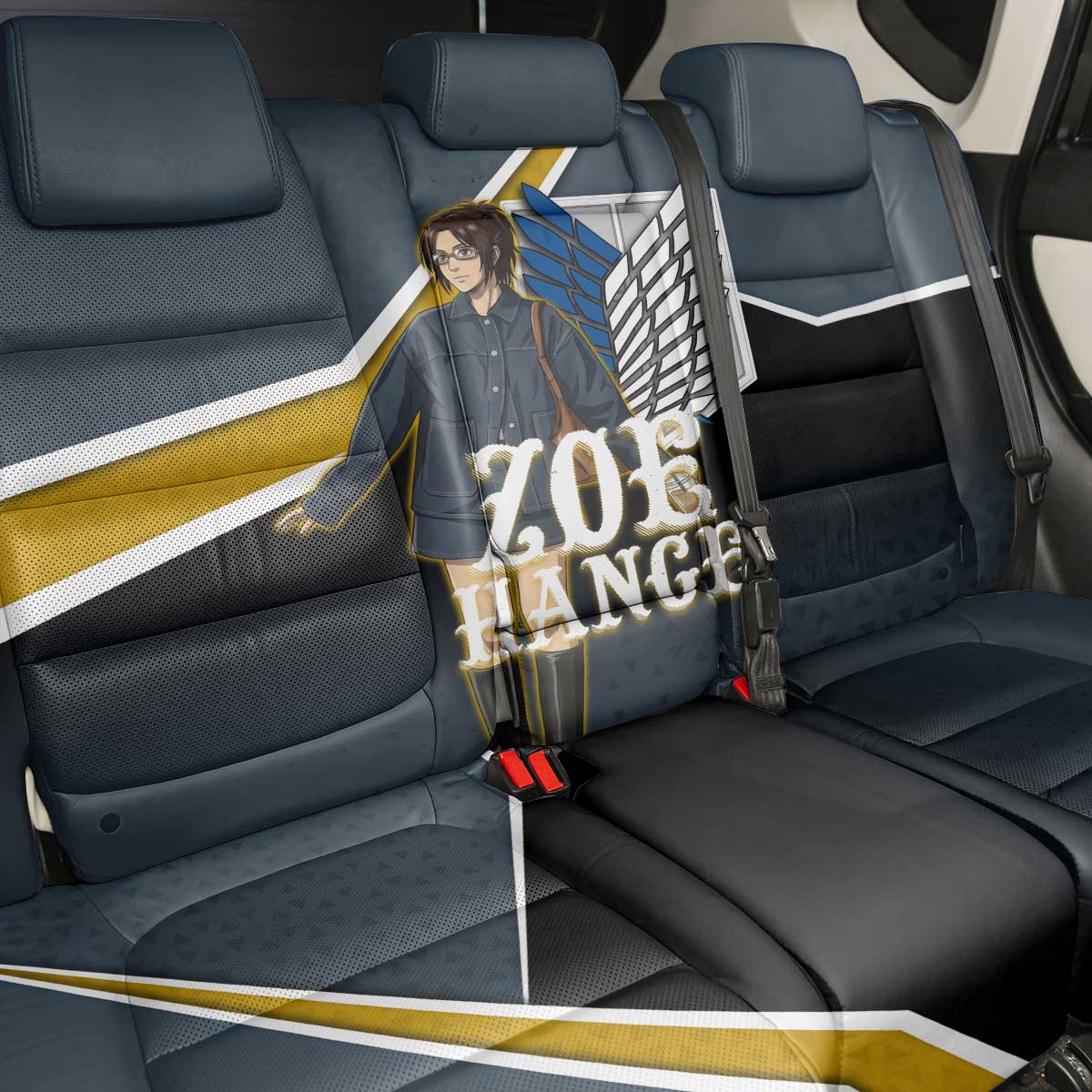 Zoe Hange Attack on Titan Back Car Seat Cover Anime Urban Chic Illustration