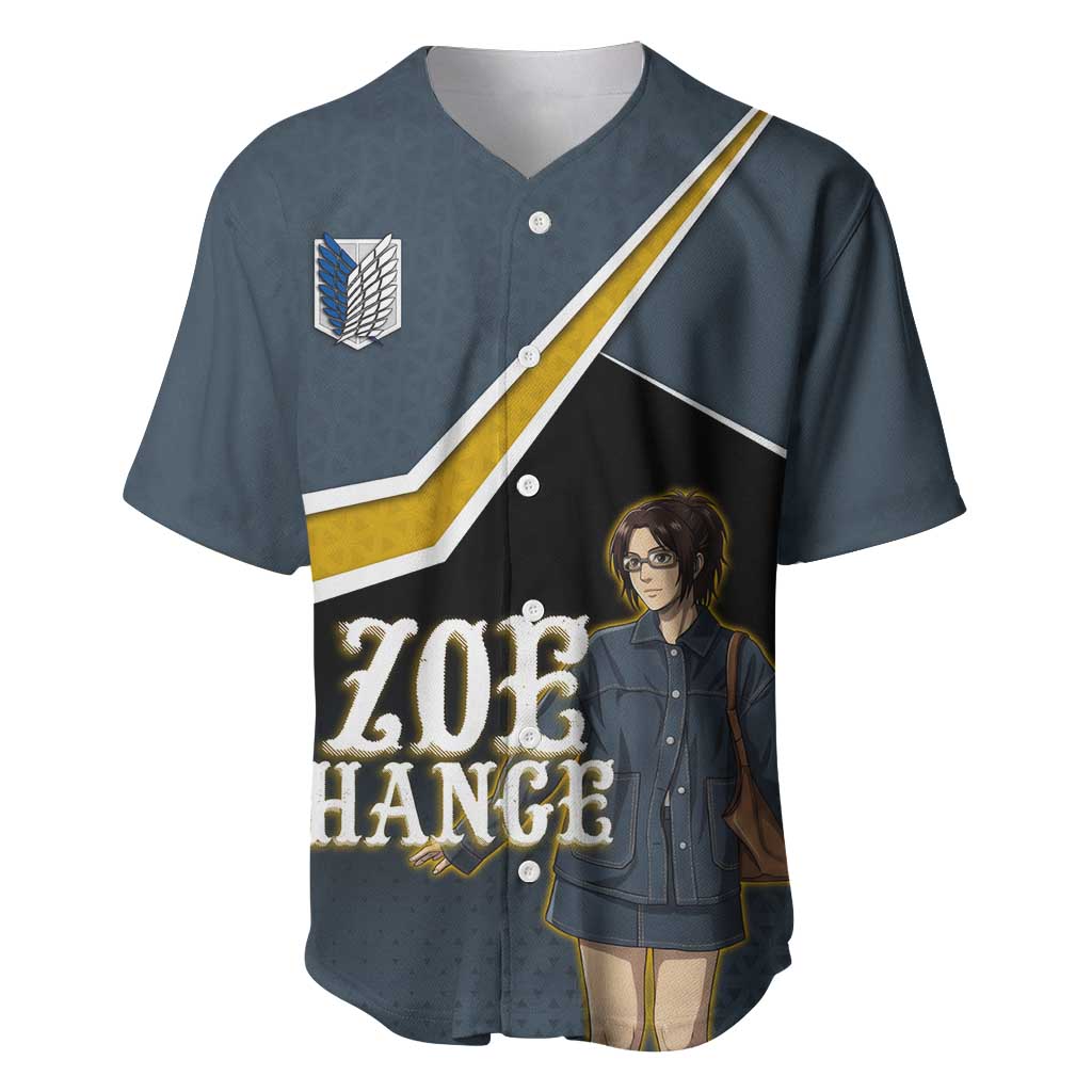 Zoe Hange Attack on Titan Baseball Jersey Anime Urban Chic Illustration