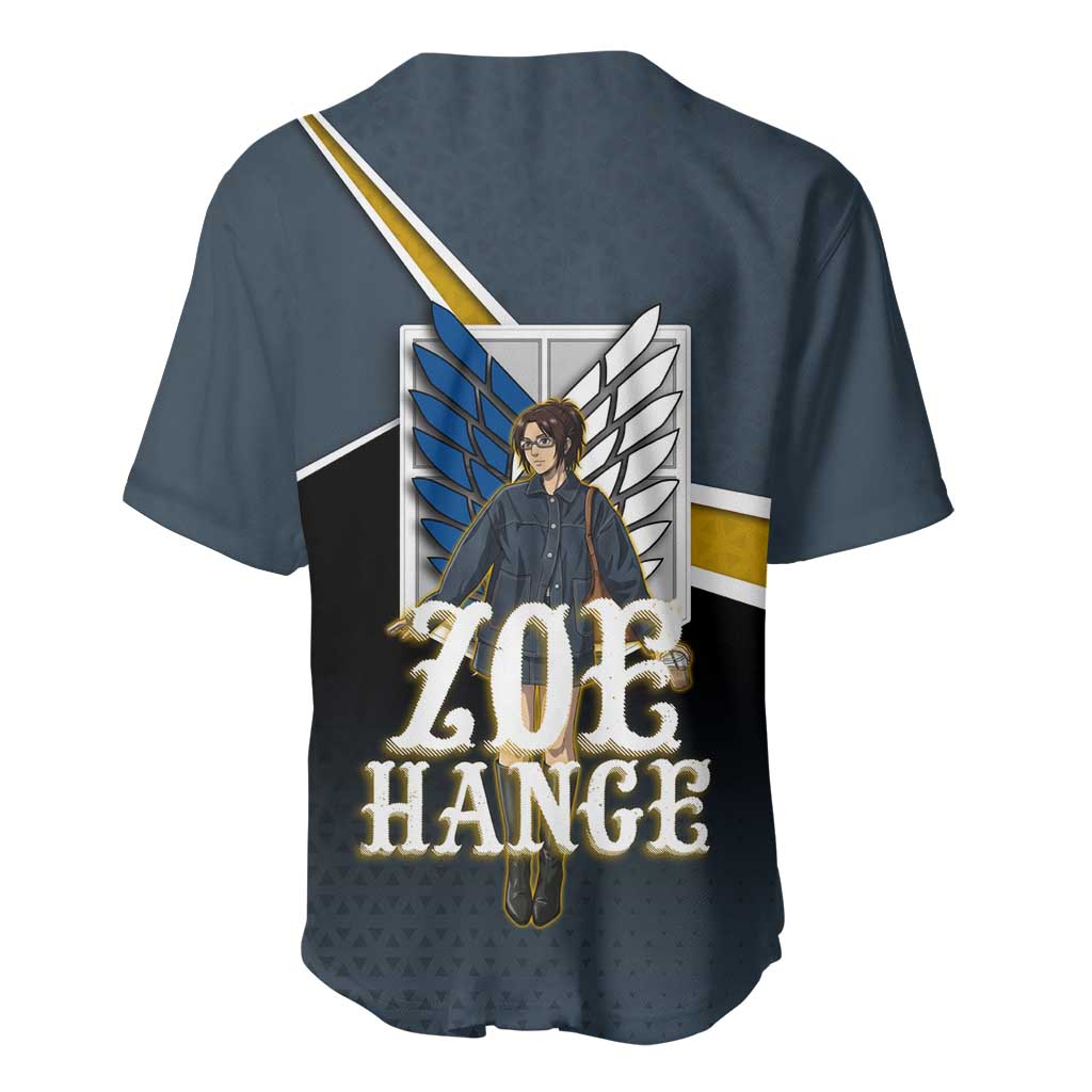 Zoe Hange Attack on Titan Baseball Jersey Anime Urban Chic Illustration