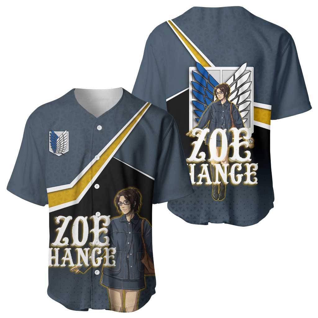 Zoe Hange Attack on Titan Baseball Jersey Anime Urban Chic Illustration