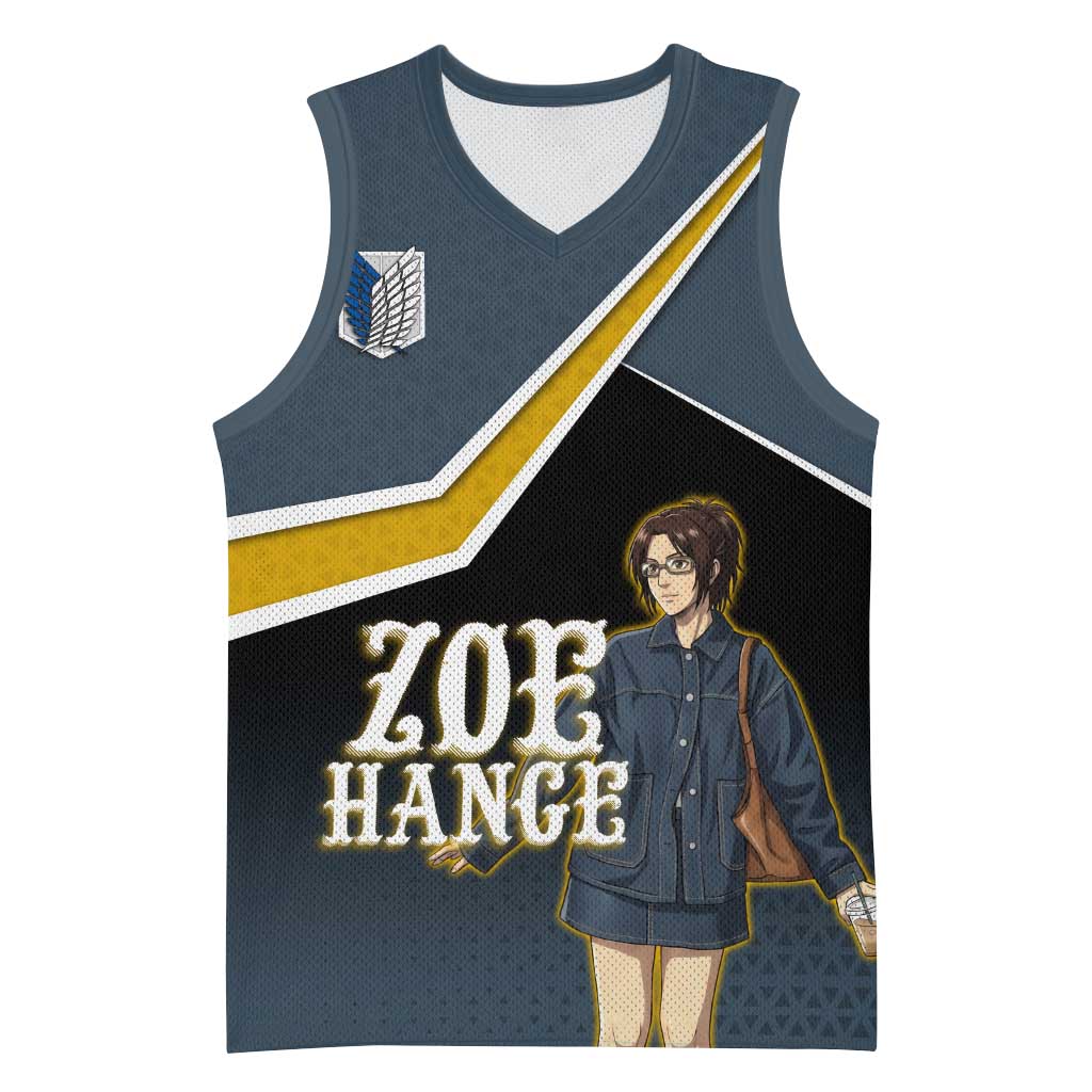 Zoe Hange Attack on Titan Basketball Jersey Anime Urban Chic Illustration