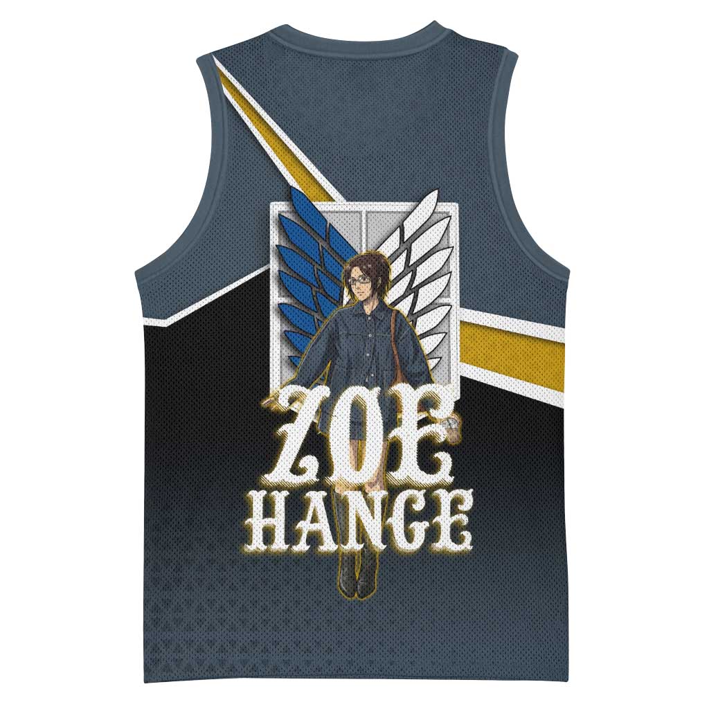 Zoe Hange Attack on Titan Basketball Jersey Anime Urban Chic Illustration