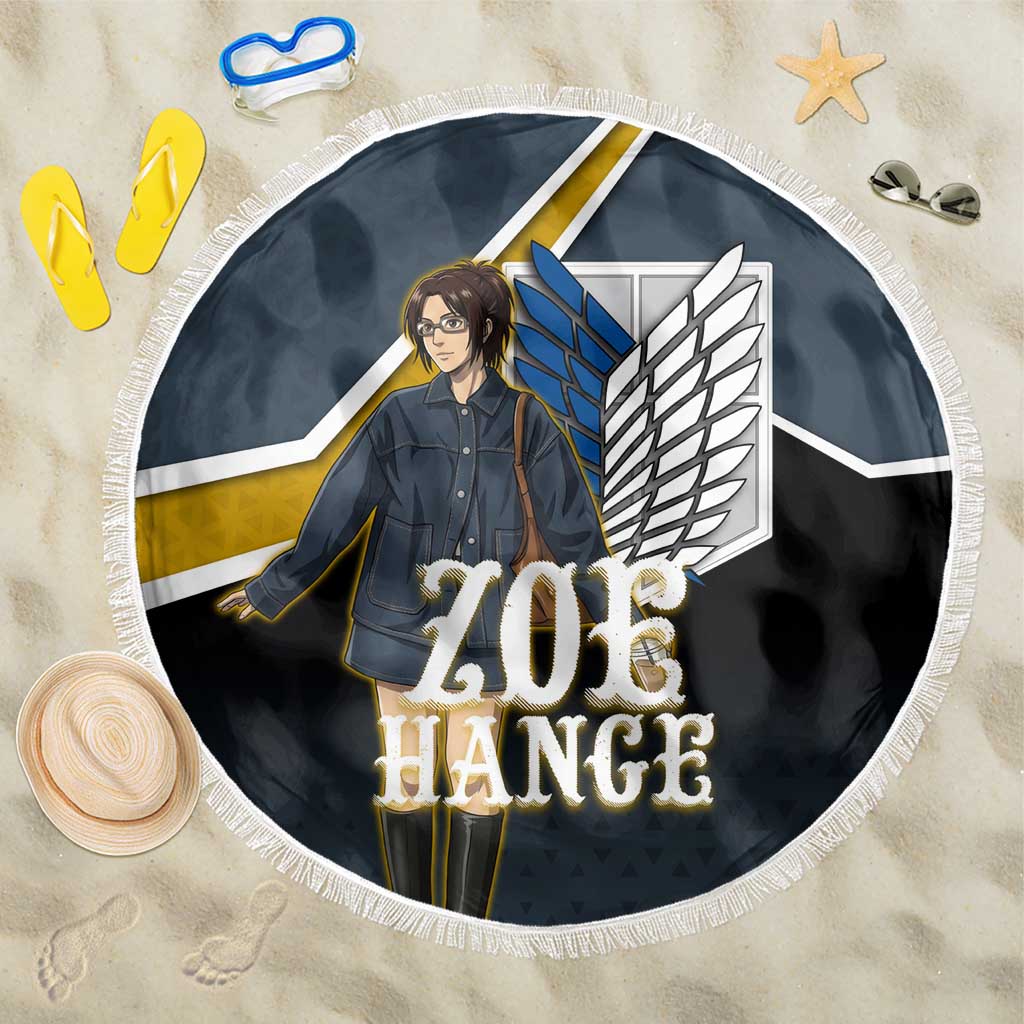 Zoe Hange Attack on Titan Beach Blanket Anime Urban Chic Illustration