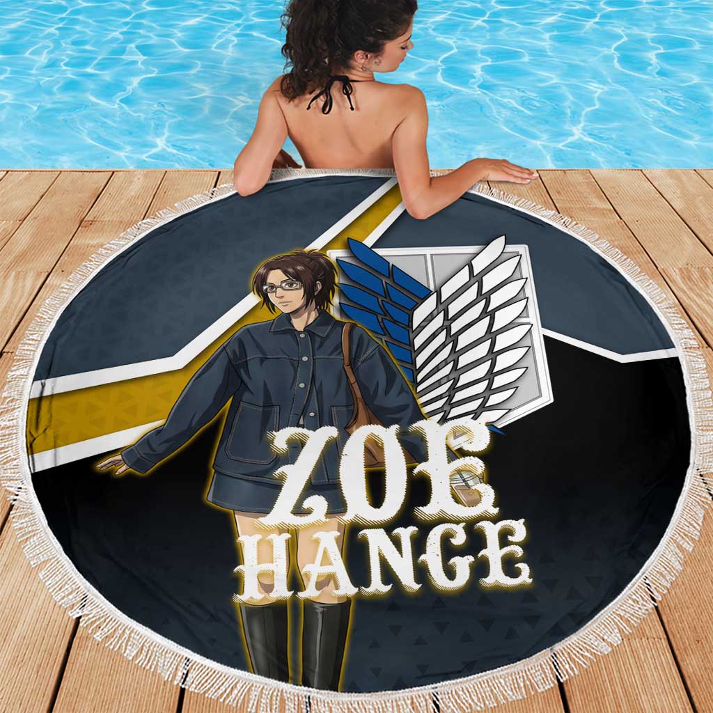 Zoe Hange Attack on Titan Beach Blanket Anime Urban Chic Illustration