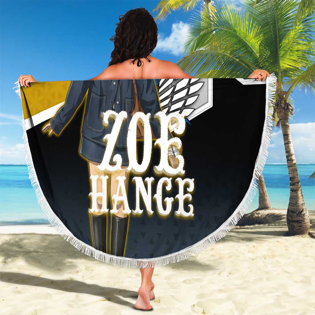 Zoe Hange Attack on Titan Beach Blanket Anime Urban Chic Illustration