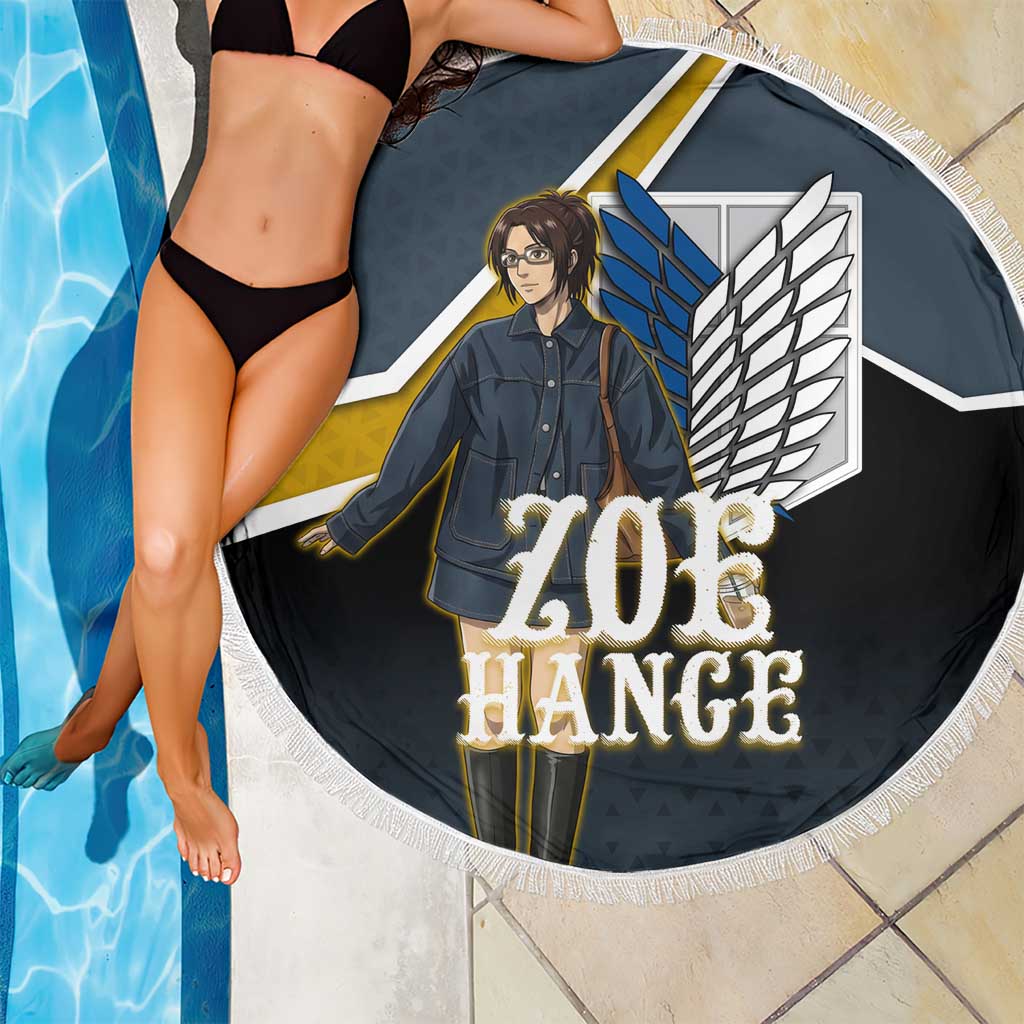 Zoe Hange Attack on Titan Beach Blanket Anime Urban Chic Illustration