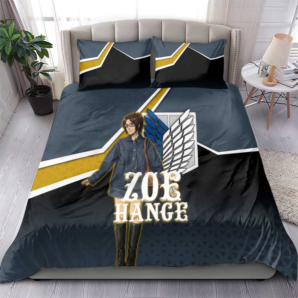 Zoe Hange Attack on Titan Bedding Set Anime Urban Chic Illustration