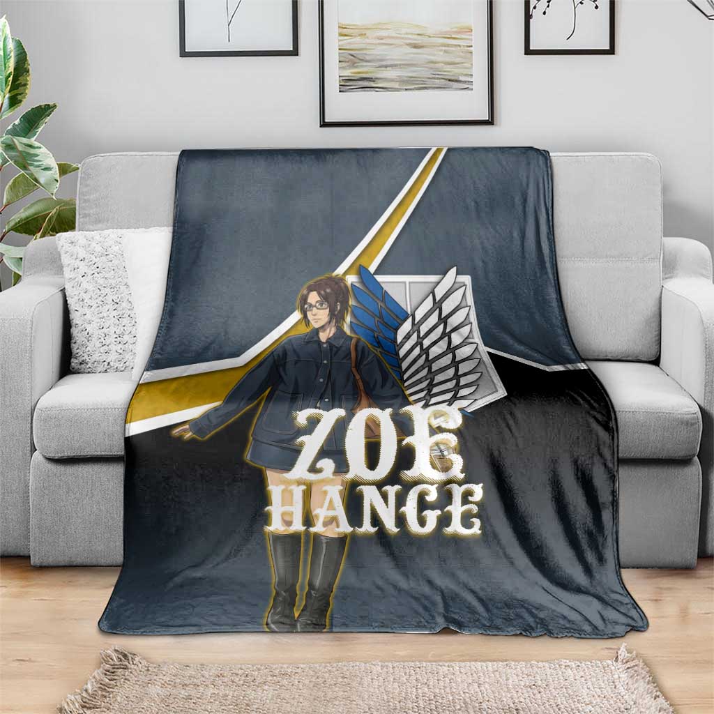 Zoe Hange Attack on Titan Blanket Anime Urban Chic Illustration