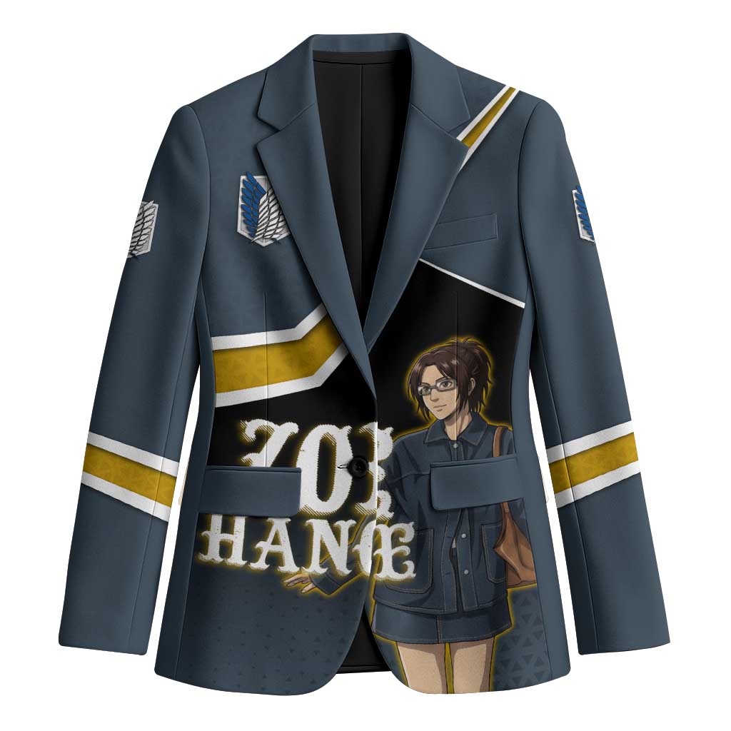 Zoe Hange Attack on Titan Blazer Anime Urban Chic Illustration