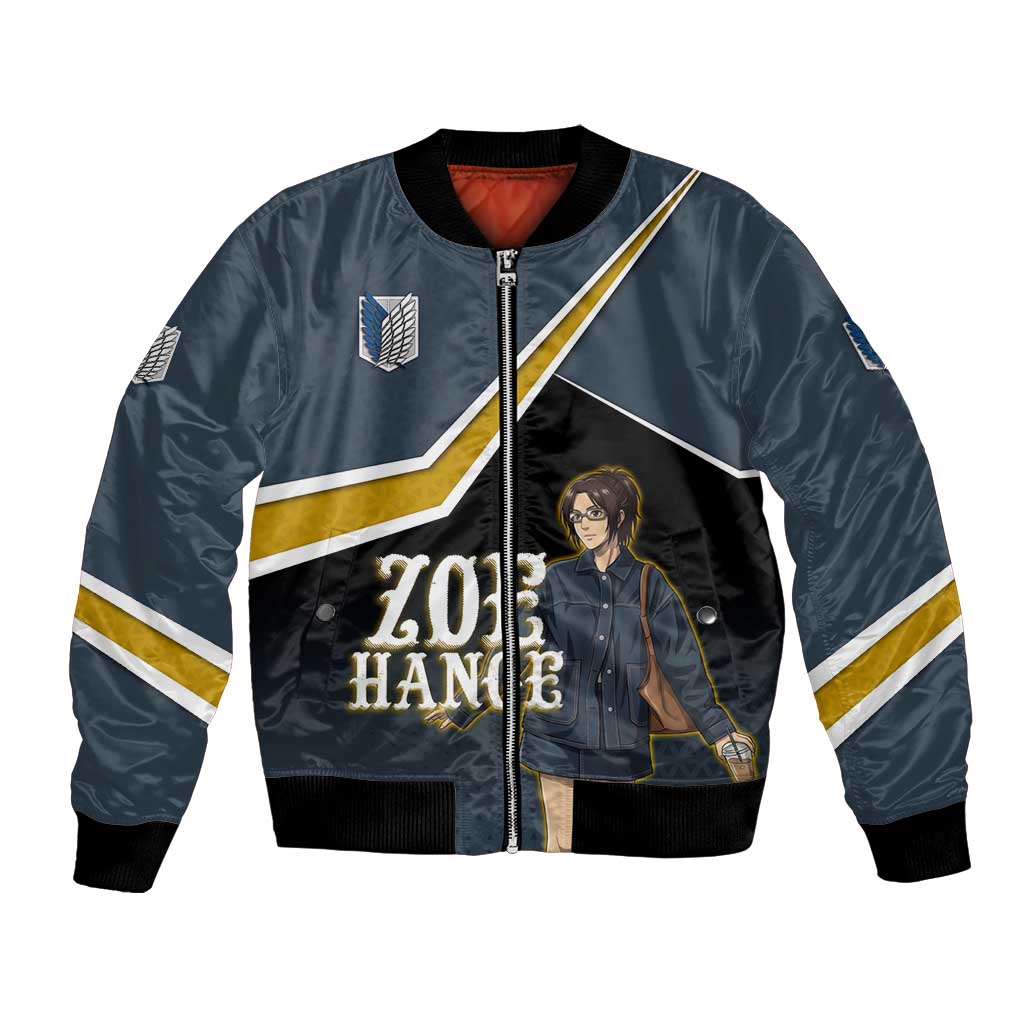 Zoe Hange Attack on Titan Bomber Jacket Anime Urban Chic Illustration