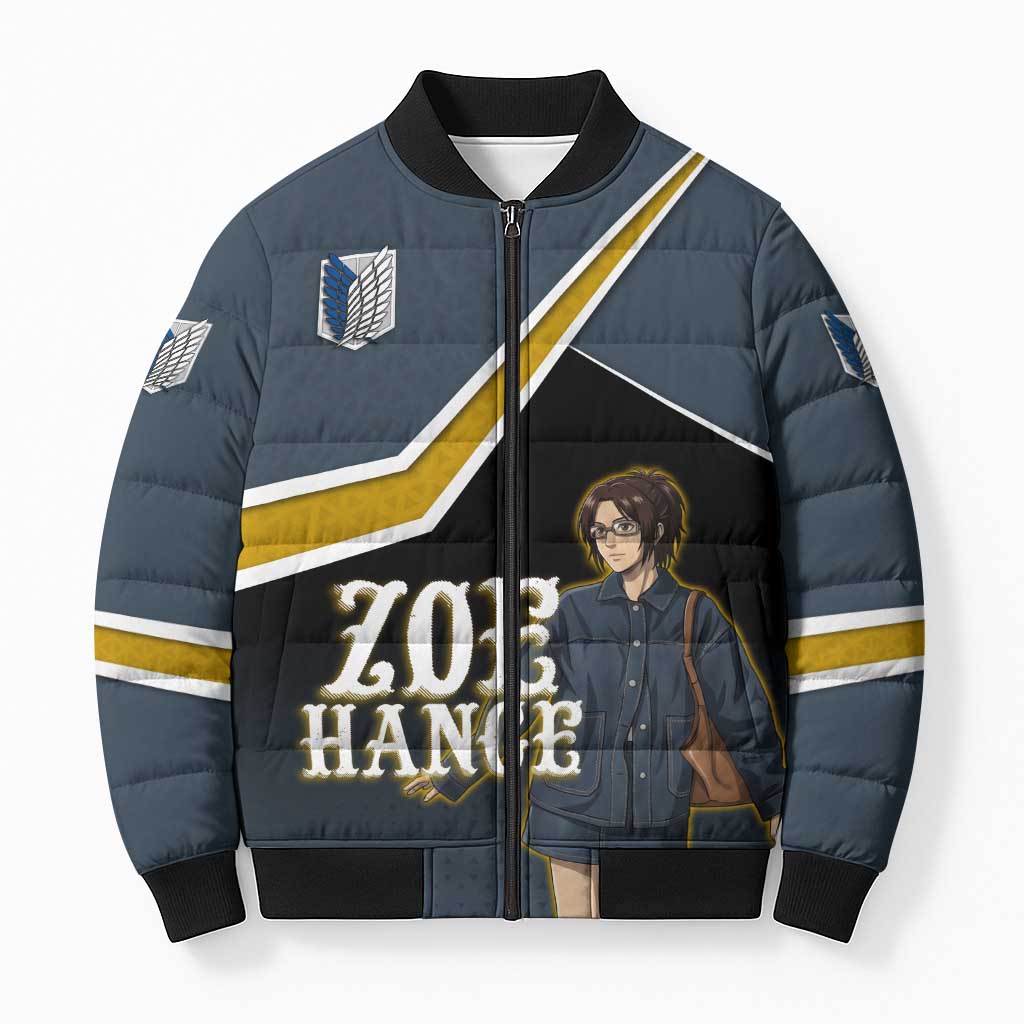 Zoe Hange Attack on Titan Bomber Puffer Jacket Anime Urban Chic Illustration