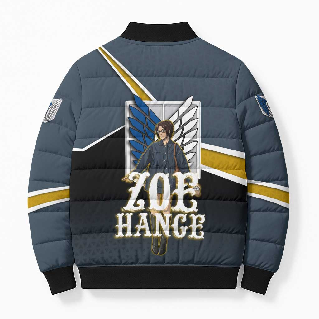 Zoe Hange Attack on Titan Bomber Puffer Jacket Anime Urban Chic Illustration