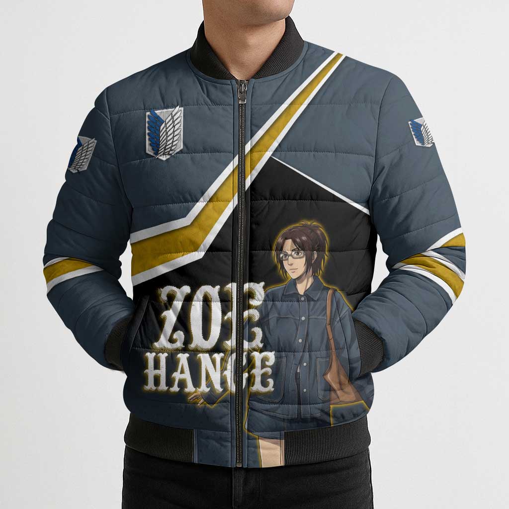 Zoe Hange Attack on Titan Bomber Puffer Jacket Anime Urban Chic Illustration