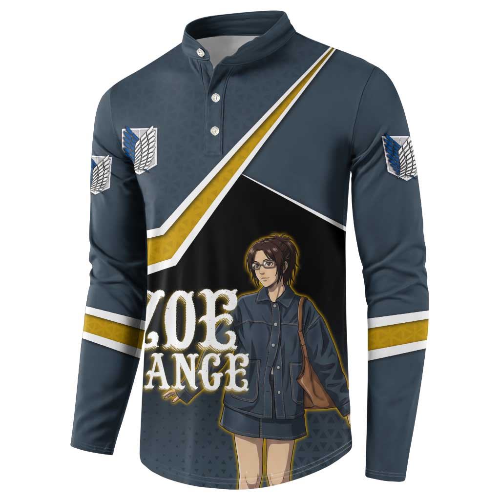Zoe Hange Attack on Titan Button Sweatshirt Anime Urban Chic Illustration