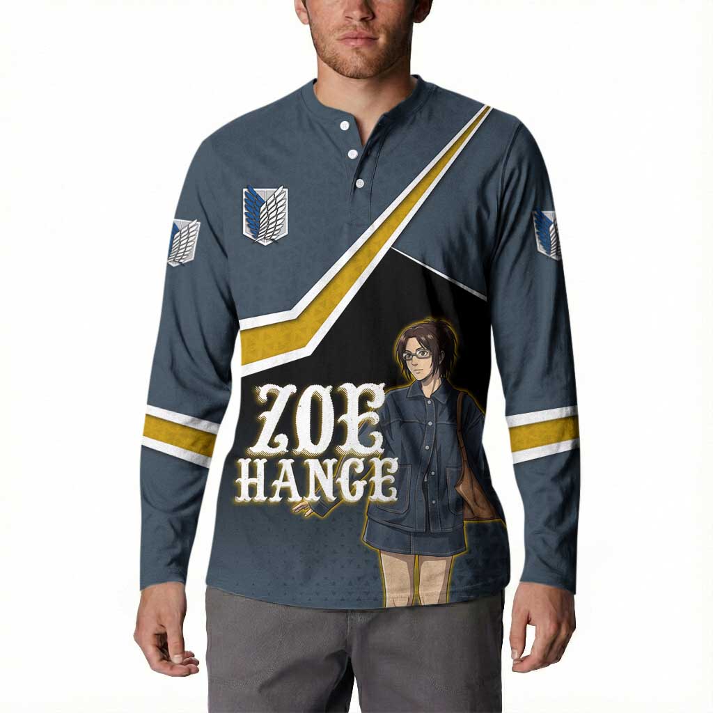 Zoe Hange Attack on Titan Button Sweatshirt Anime Urban Chic Illustration