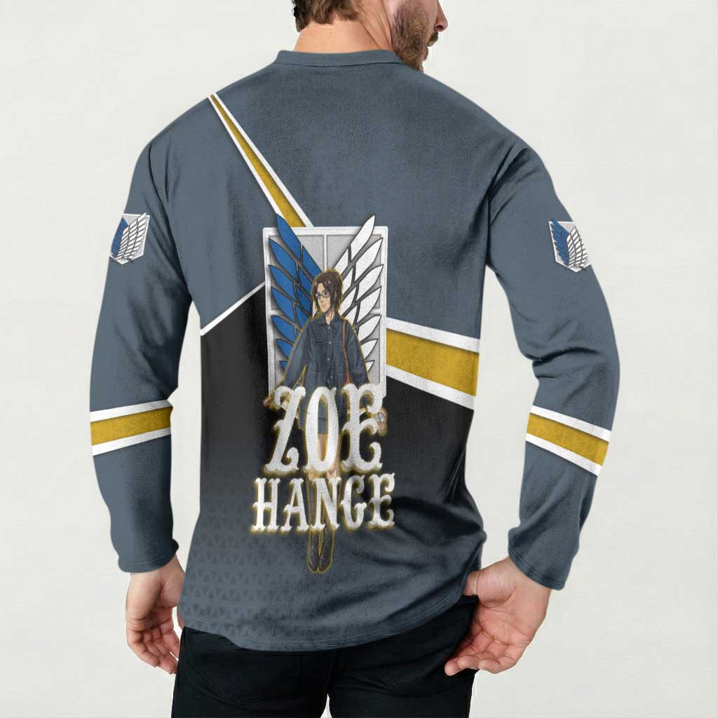 Zoe Hange Attack on Titan Button Sweatshirt Anime Urban Chic Illustration
