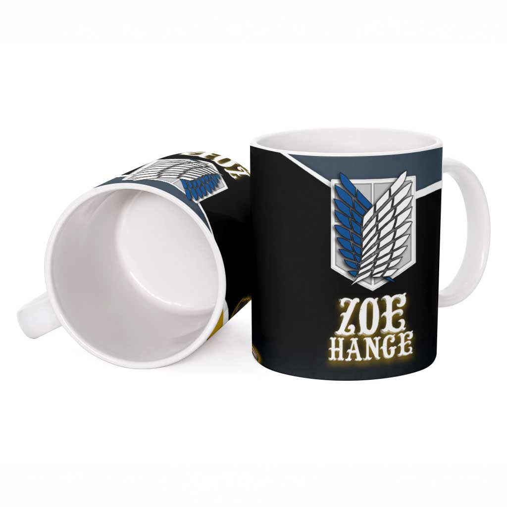 Zoe Hange Attack on Titan Ceramic Mug Anime Urban Chic Illustration
