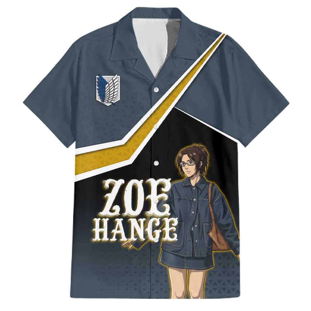 Zoe Hange Attack on Titan Family Matching Off Shoulder Maxi Dress and Hawaiian Shirt Anime Urban Chic Illustration