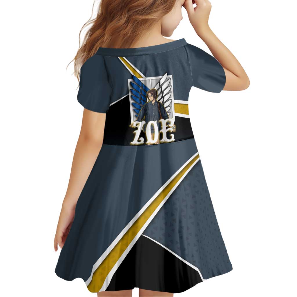 Zoe Hange Attack on Titan Family Matching Short Sleeve Bodycon Dress and Hawaiian Shirt Anime Urban Chic Illustration