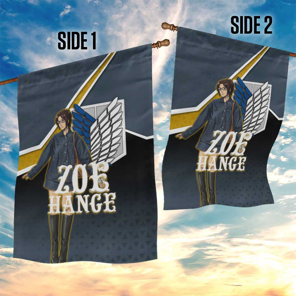 Zoe Hange Attack on Titan Garden Flag Anime Urban Chic Illustration