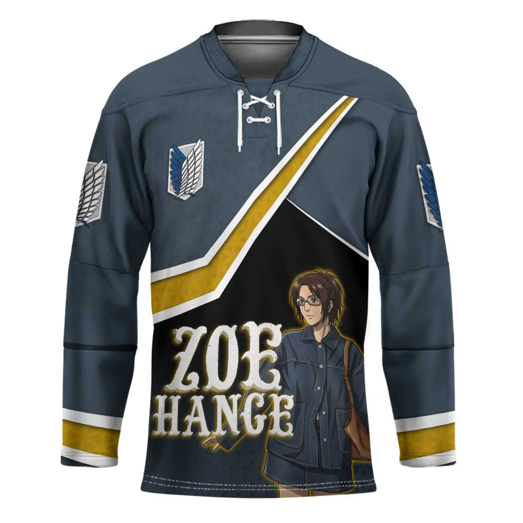 Zoe Hange Attack on Titan Hockey Jersey Anime Urban Chic Illustration