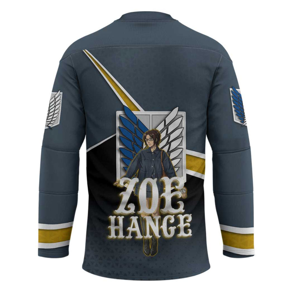 Zoe Hange Attack on Titan Hockey Jersey Anime Urban Chic Illustration