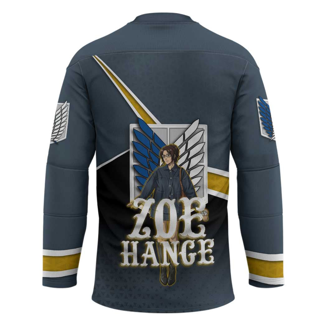 Zoe Hange Attack on Titan Hockey Jersey Anime Urban Chic Illustration