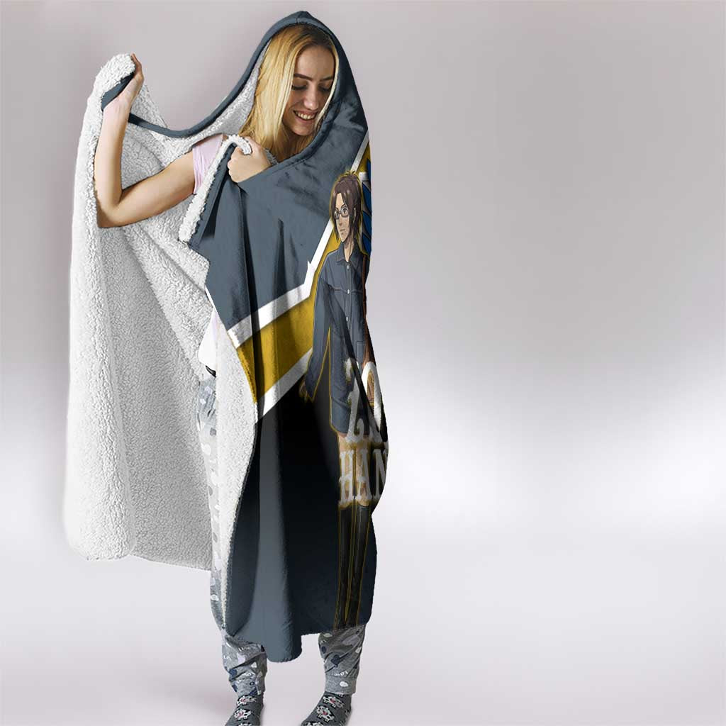 Zoe Hange Attack on Titan Hooded Blanket Anime Urban Chic Illustration