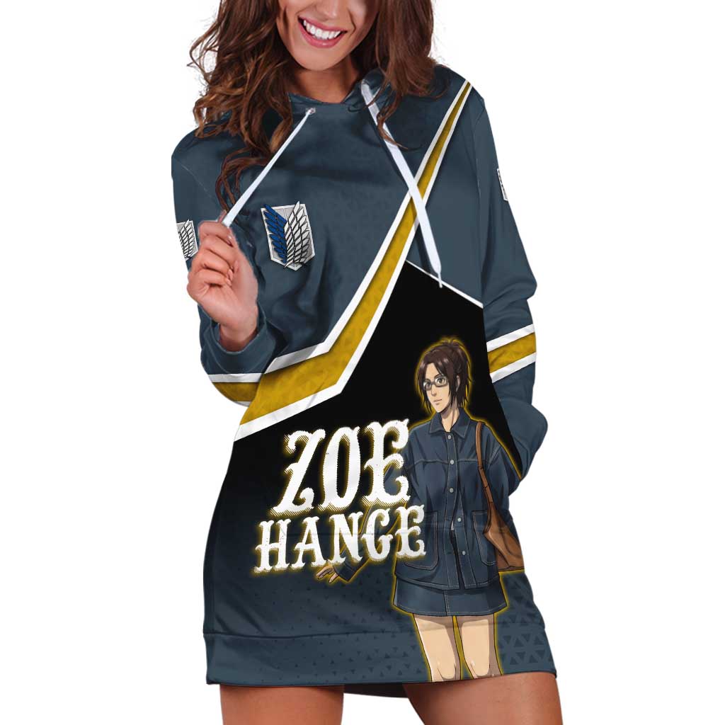Zoe Hange Attack on Titan Hoodie Dress Anime Urban Chic Illustration