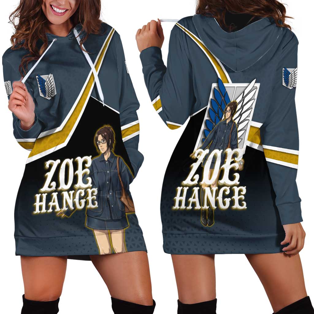 Zoe Hange Attack on Titan Hoodie Dress Anime Urban Chic Illustration
