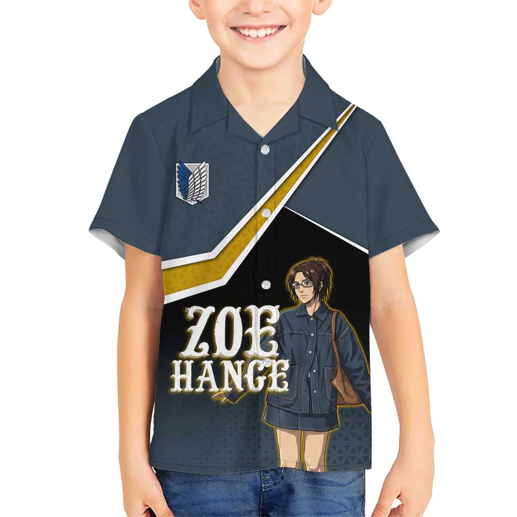 Zoe Hange Attack on Titan Kid Hawaiian Shirt Anime Urban Chic Illustration