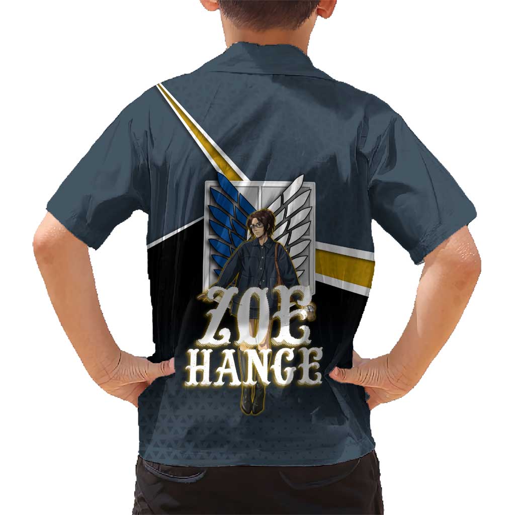 Zoe Hange Attack on Titan Kid Hawaiian Shirt Anime Urban Chic Illustration