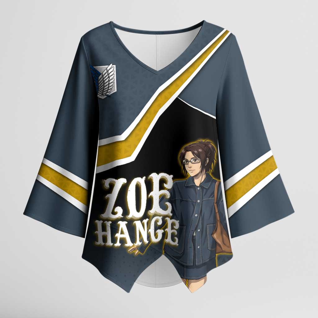 Zoe Hange Attack on Titan Kimono Sleeve Blouse Anime Urban Chic Illustration