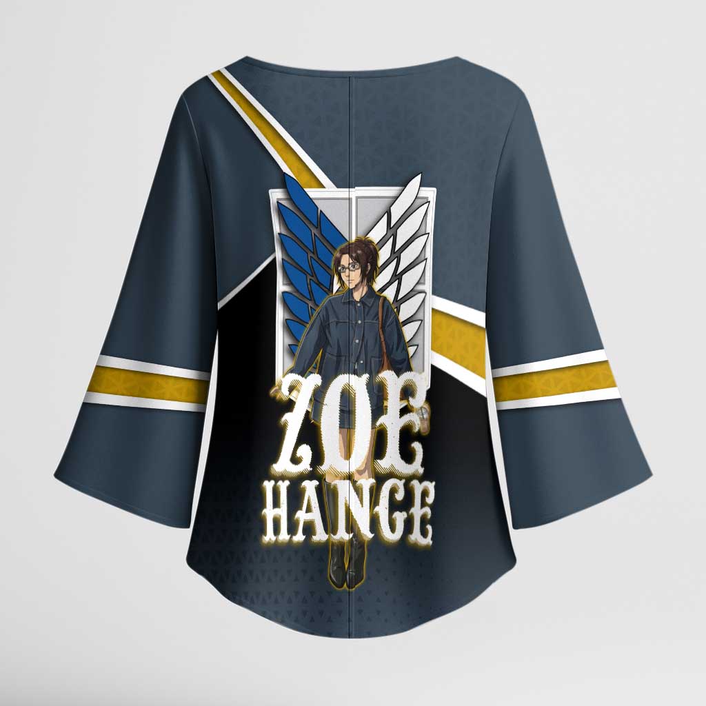 Zoe Hange Attack on Titan Kimono Sleeve Blouse Anime Urban Chic Illustration
