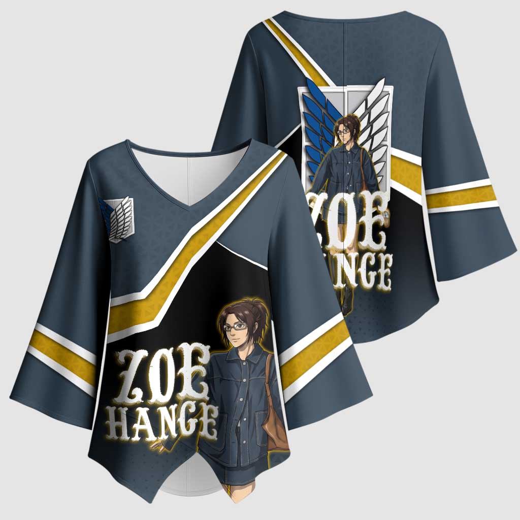 Zoe Hange Attack on Titan Kimono Sleeve Blouse Anime Urban Chic Illustration
