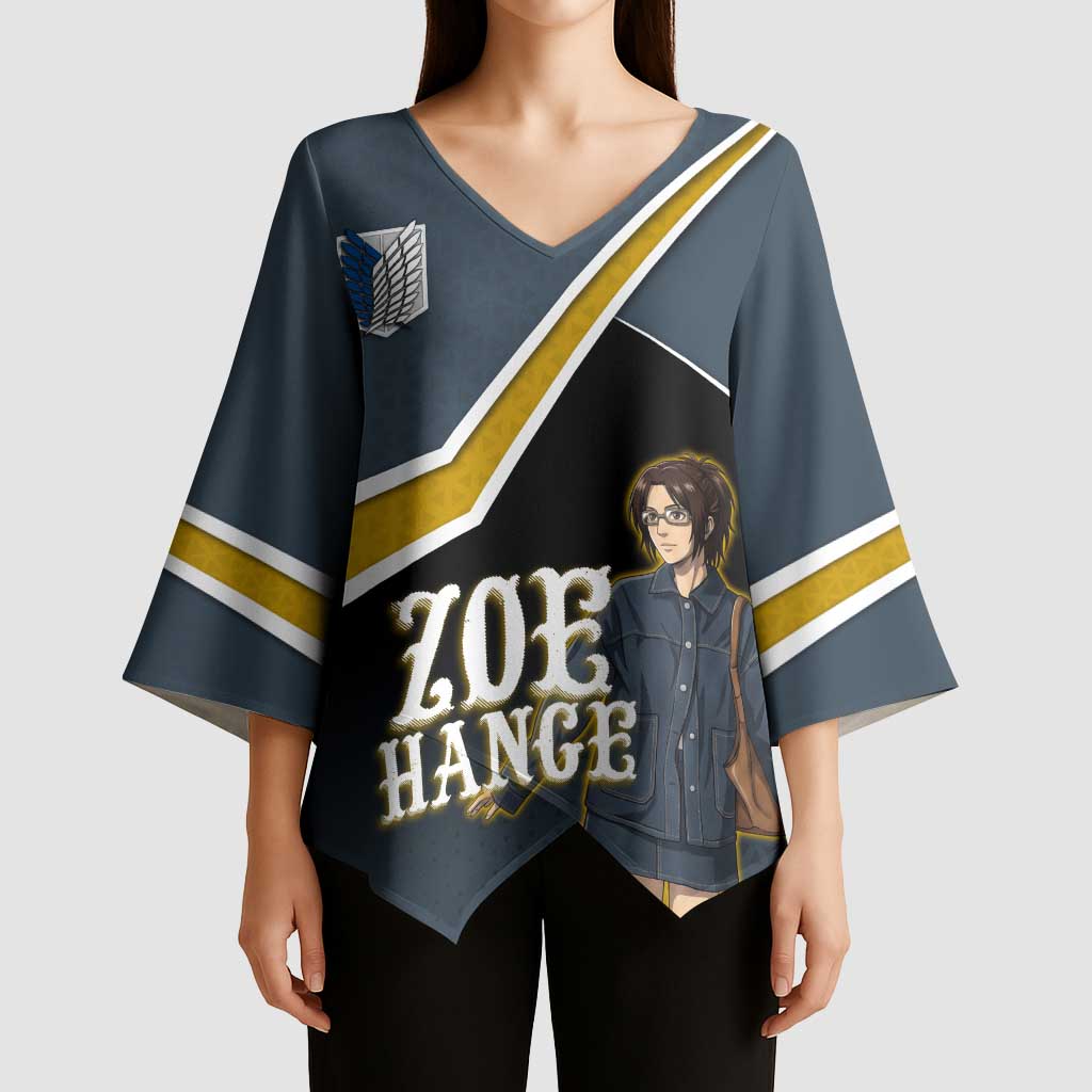 Zoe Hange Attack on Titan Kimono Sleeve Blouse Anime Urban Chic Illustration