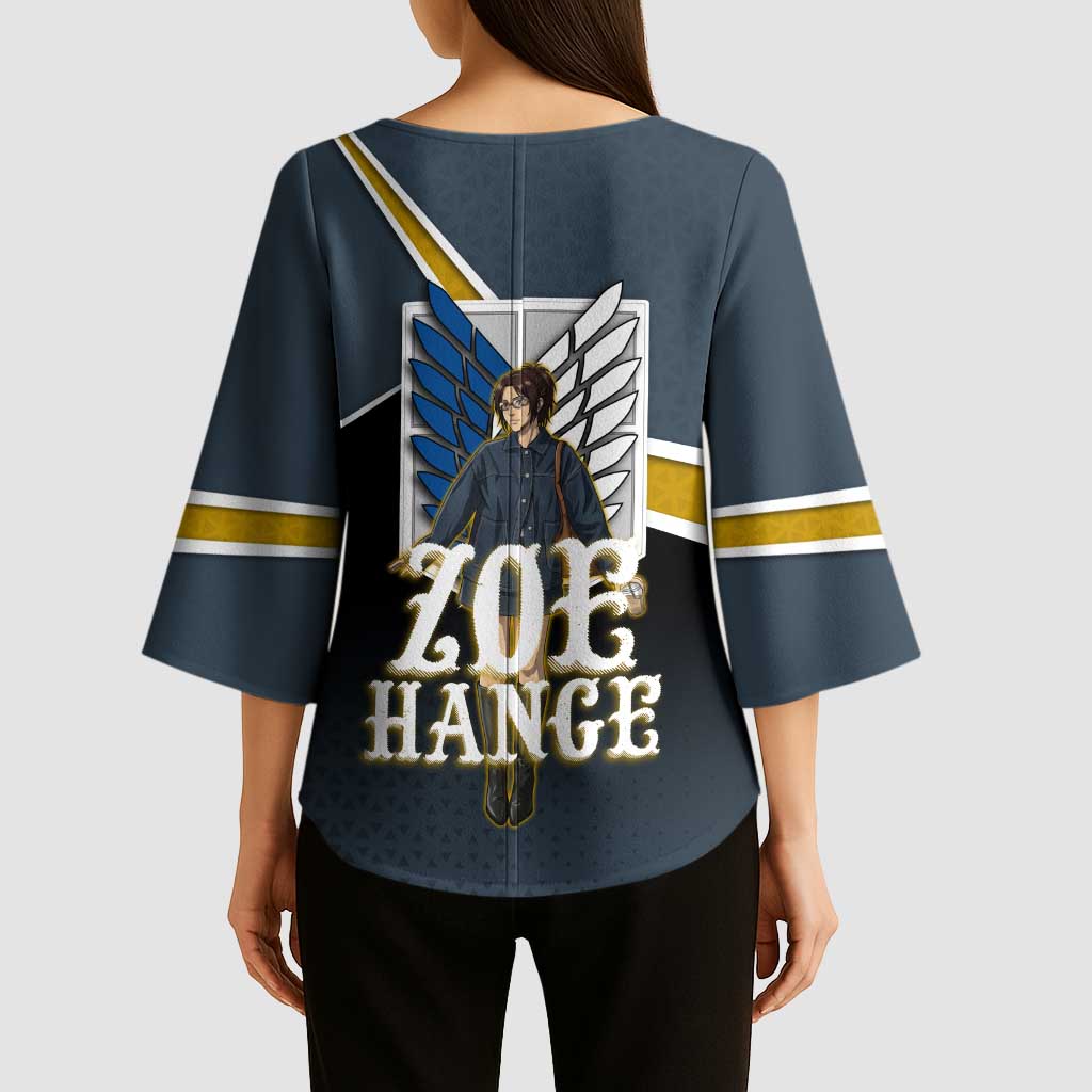 Zoe Hange Attack on Titan Kimono Sleeve Blouse Anime Urban Chic Illustration