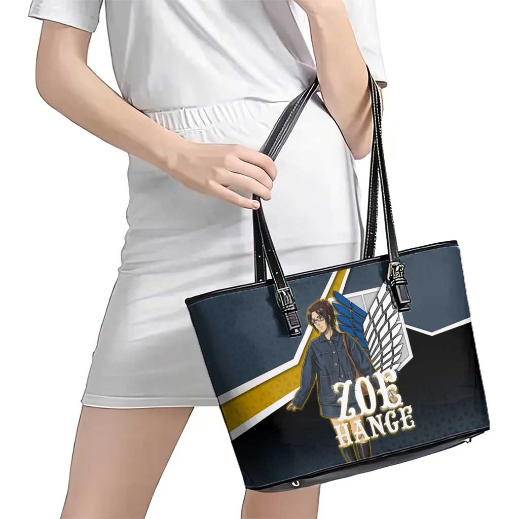 Zoe Hange Attack on Titan Leather Tote Bag Anime Urban Chic Illustration