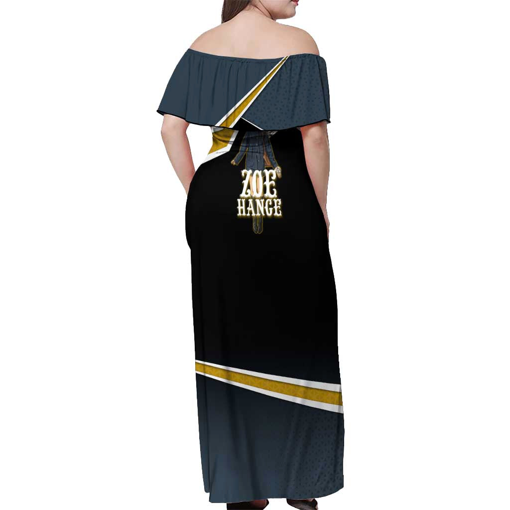 Zoe Hange Attack on Titan Off Shoulder Maxi Dress Anime Urban Chic Illustration