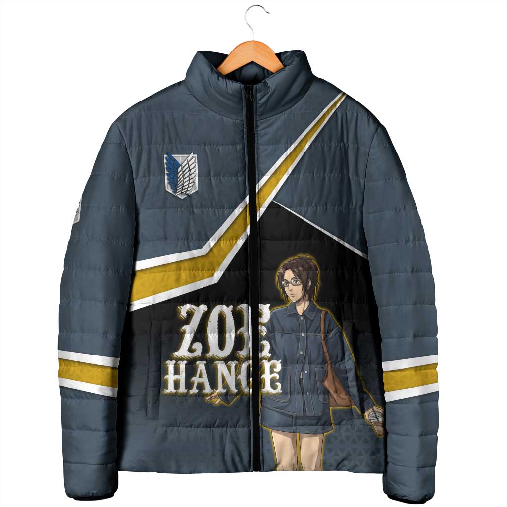 Zoe Hange Attack on Titan Padded Jacket Anime Urban Chic Illustration