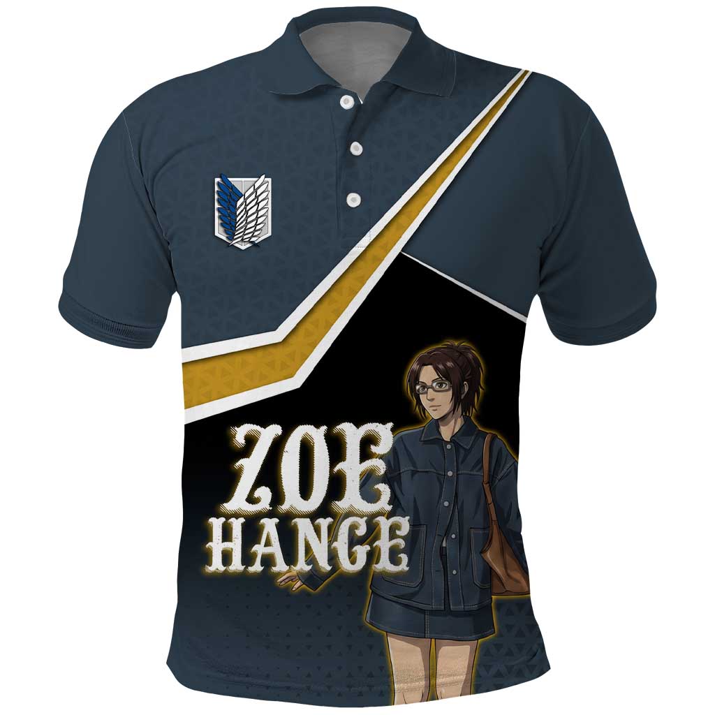 Zoe Hange Attack on Titan Polo Shirt Anime Urban Chic Illustration