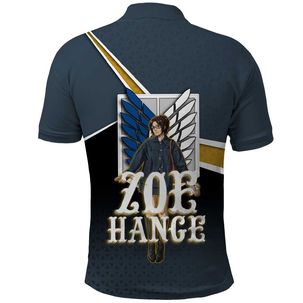 Zoe Hange Attack on Titan Polo Shirt Anime Urban Chic Illustration