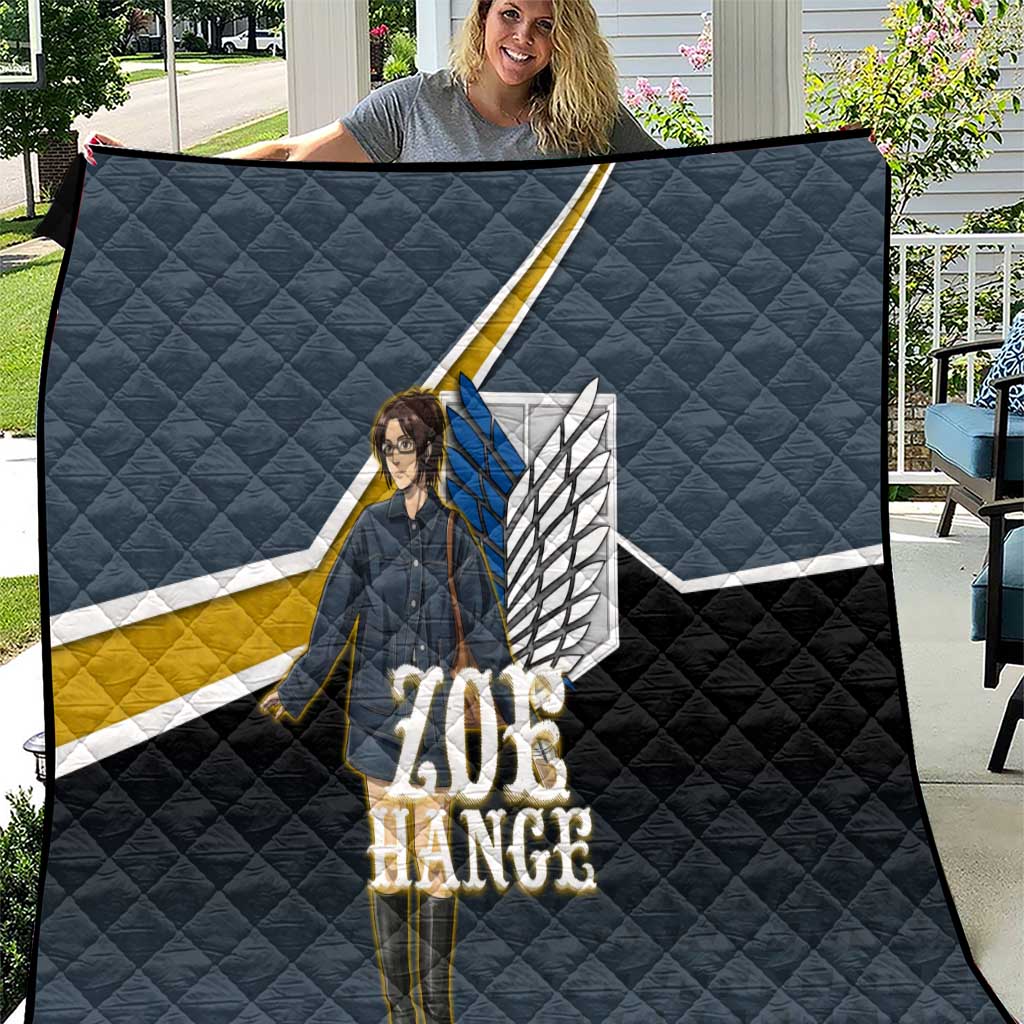 Zoe Hange Attack on Titan Quilt Anime Urban Chic Illustration