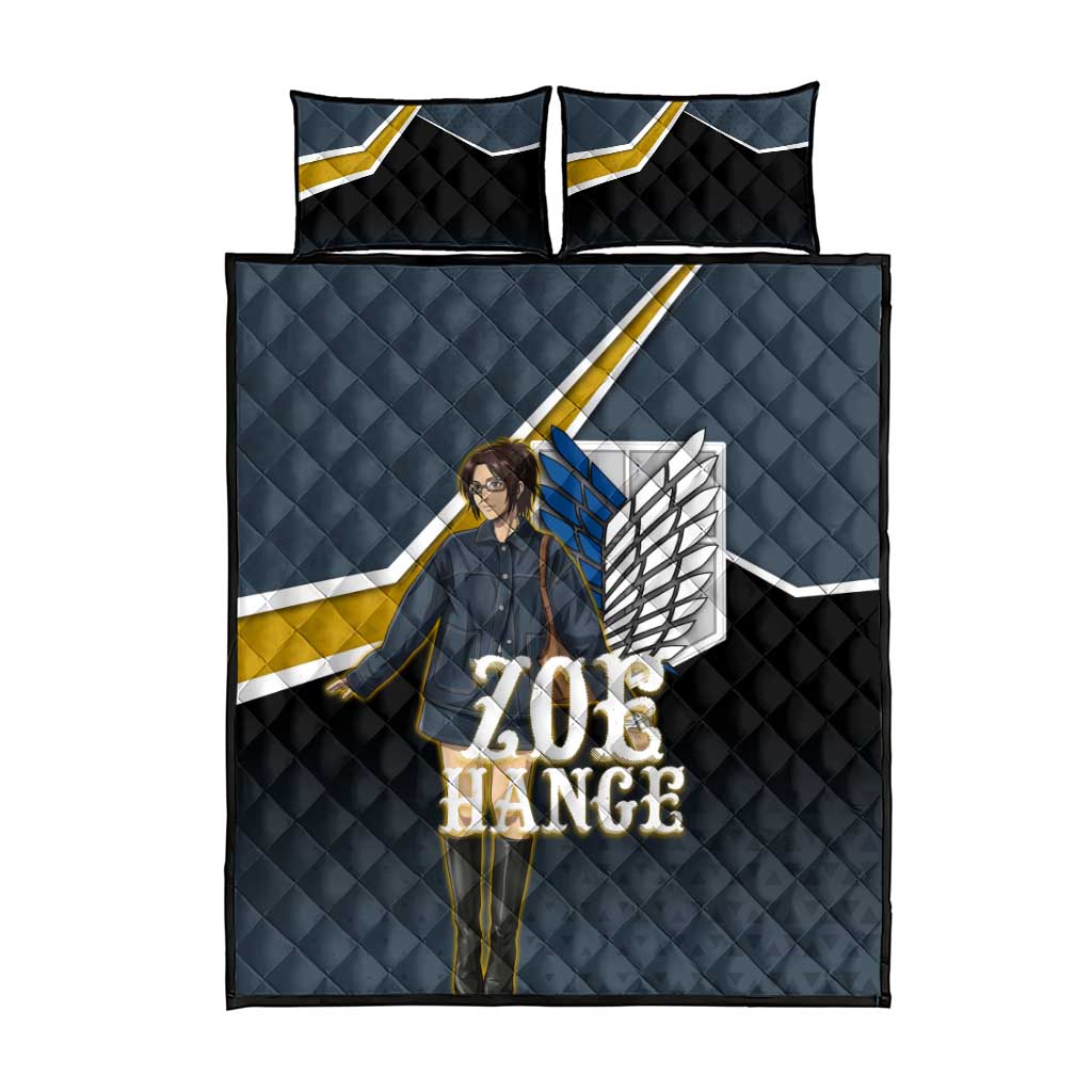 Zoe Hange Attack on Titan Quilt Bed Set Anime Urban Chic Illustration
