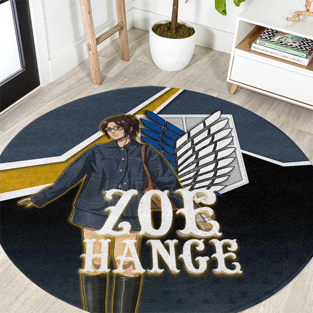 Zoe Hange Attack on Titan Round Carpet Anime Urban Chic Illustration
