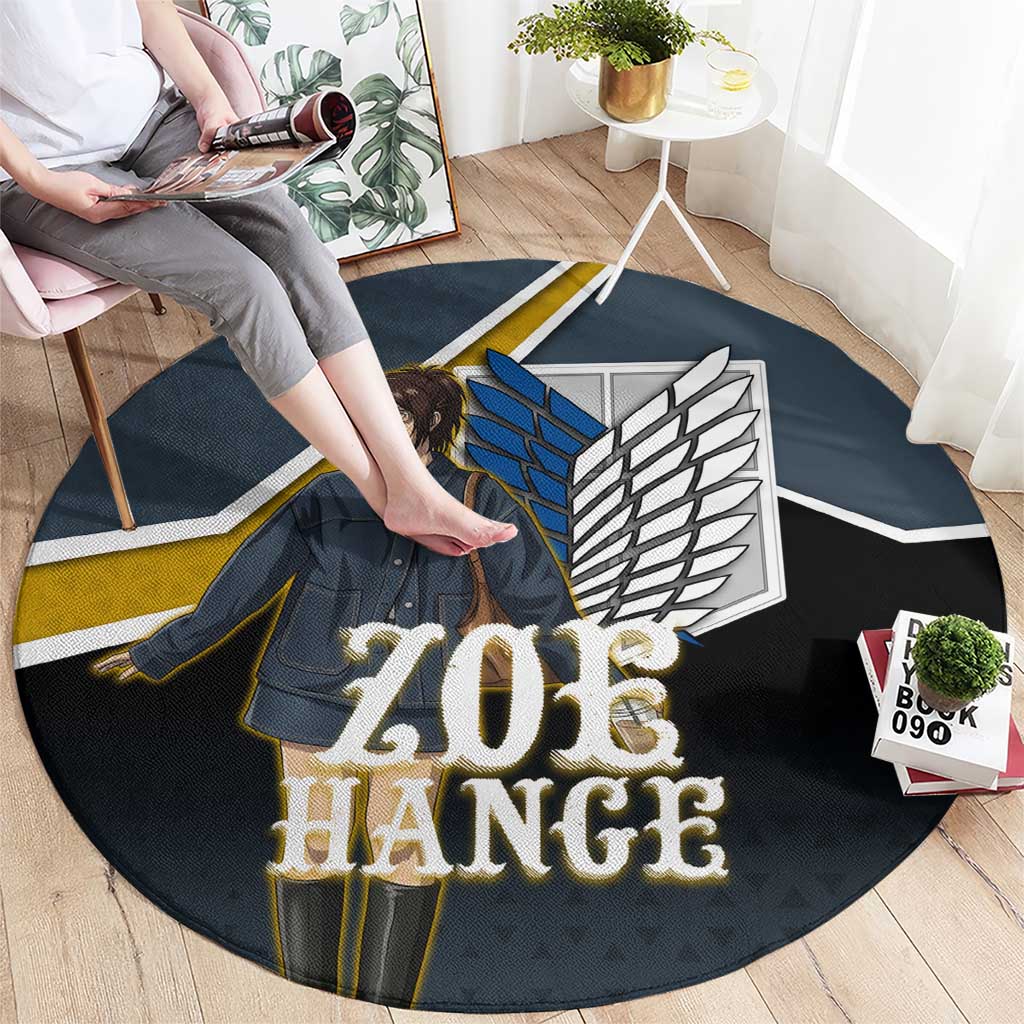Zoe Hange Attack on Titan Round Carpet Anime Urban Chic Illustration