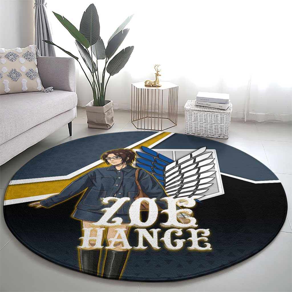 Zoe Hange Attack on Titan Round Carpet Anime Urban Chic Illustration