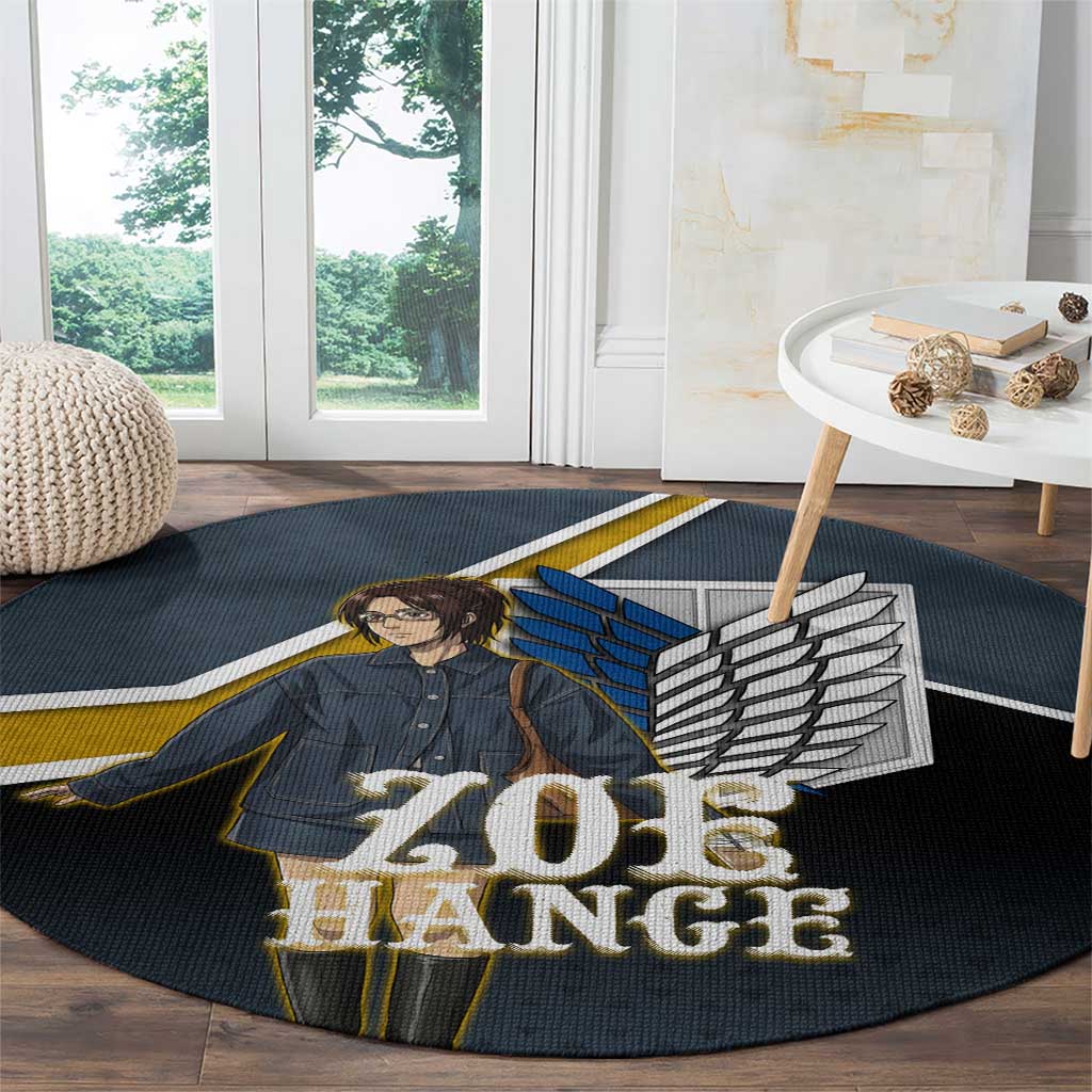 Zoe Hange Attack on Titan Round Carpet Anime Urban Chic Illustration