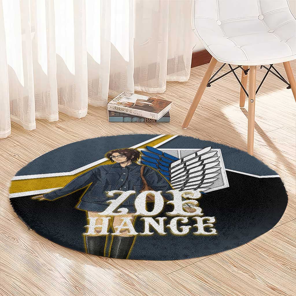 Zoe Hange Attack on Titan Round Carpet Anime Urban Chic Illustration